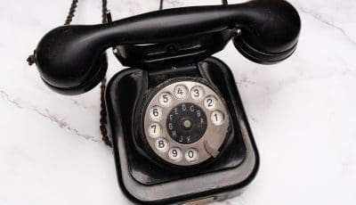 Old fashioned rotary telephone